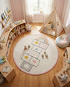 Wonder Tykes Collection Area Rug -  Swirl Round Ivory  lifestyle 43