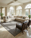 Savannah Pergola Collection Area Rug -  Pergola (Charcoal Gray) Square Charcoal Gray  lifestyle 39