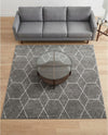 Trellis Mosaic Collection Area Rug - Arborville (Light Gray) Square Light Gray  lifestyle 45