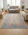 Caribbean Breeze Collection Area Rug -  Xcalak Rectangle Light Blue  lifestyle 34