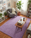 Plush Oasis Collection Area Rug - Serenity (Lilac) Rectangle Lilac  lifestyle 23