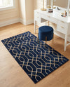 Hollywood Luxe Collection Area Rug - Sunset (Navy Blue Gold) Rectangle Navy Blue Gold  lifestyle 16