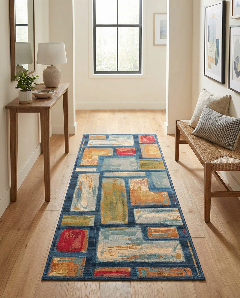 Urban Terrace Collection Area Rug -  Portico Runner Multi  lifestyle 34