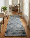 Thar Cotton Collection Area Rug - Pune Runner Denim blue  lifestyle 41