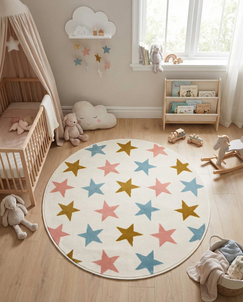 Wonder Tykes Collection Area Rug -  Fantasia Round Multi  lifestyle 53