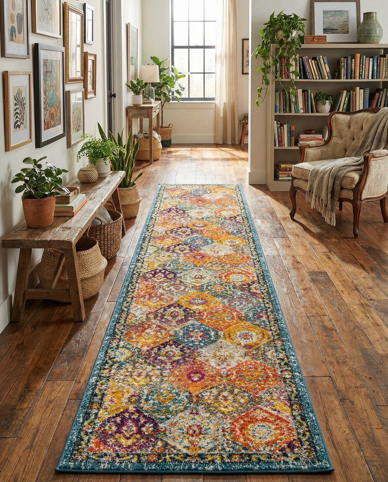 Brighton Terrace Collection Area Rug -  Rottingdean (Multi) Runner Multi  lifestyle 76
