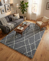 Cozy Haven Shag Collection Area Rug - Serenity (Pebble Gray) Rectangle Pebble Gray  lifestyle 16