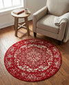 Georgetown Rugs Collection Area Rug - Dupont (Red) Round Red  lifestyle 47