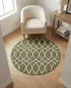 Savannah Pergola Collection Area Rug -  Pavilion (Green) Round Green  lifestyle 47