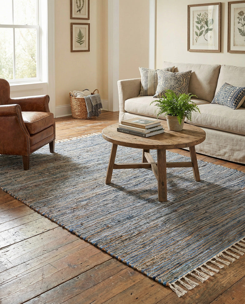Osian Looms Collection Area Rug - Capri Rectangle Blue  lifestyle 16