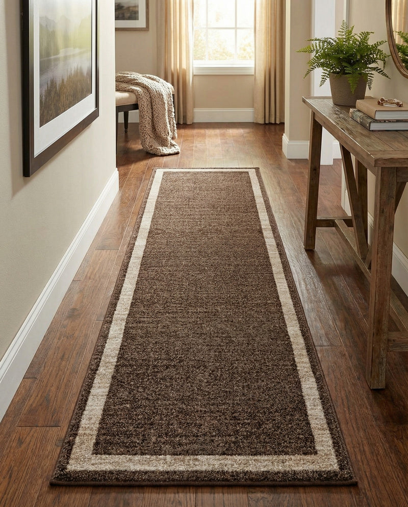 Studio Haven Collection Area Rug -  Alcove (Brown) Runner Brown  lifestyle 46