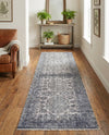 Bazaar Chic Collection Area Rug -  Asilah Runner Gray and Blue  lifestyle 42