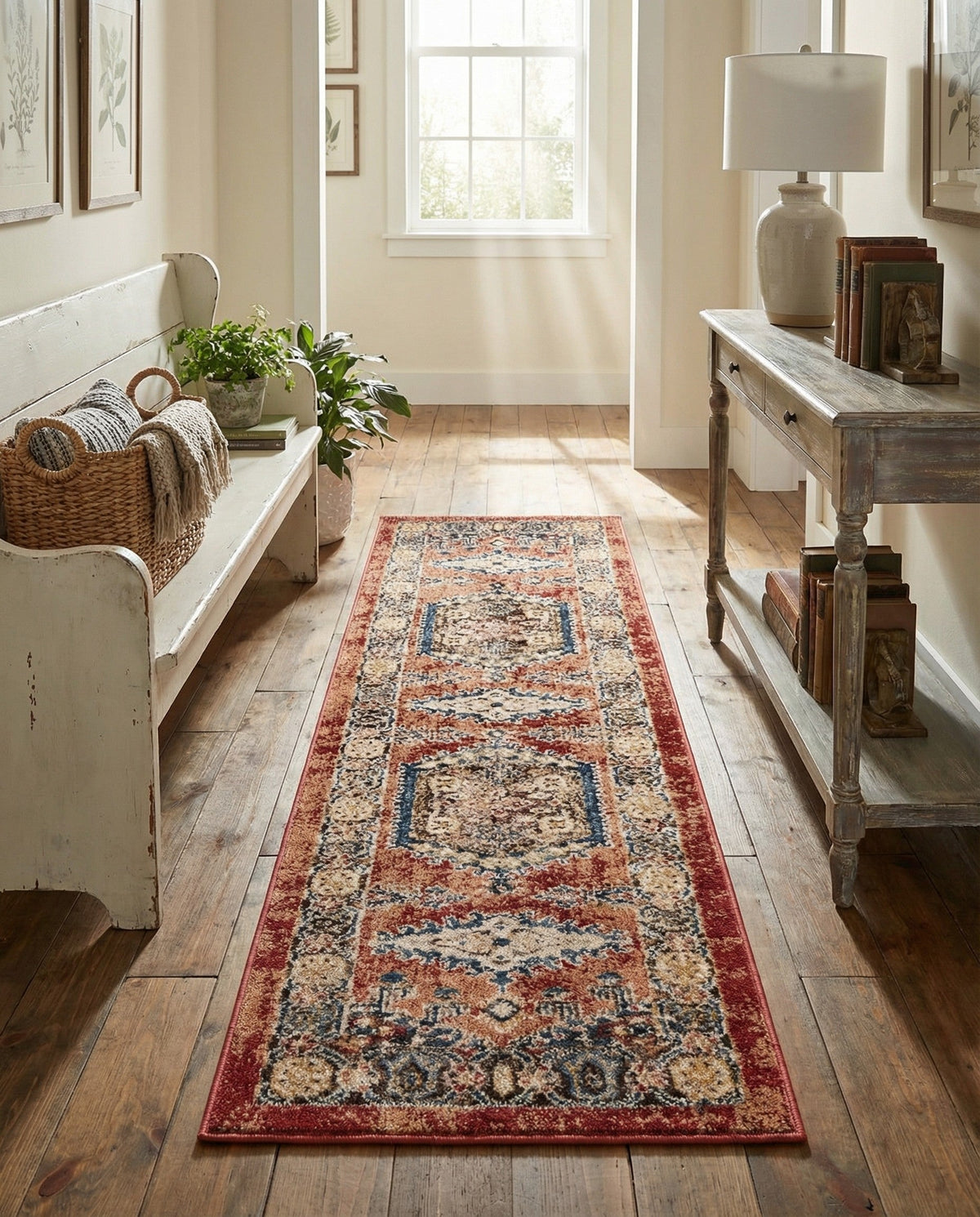 Eden Oasis Collection Area Rug -  Refuge (Terracotta) Runner Terracotta  lifestyle 81