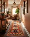Tabriz Tapestries Collection Area Rug - Azerbaijan (Terracotta) Runner Terracotta  lifestyle 57