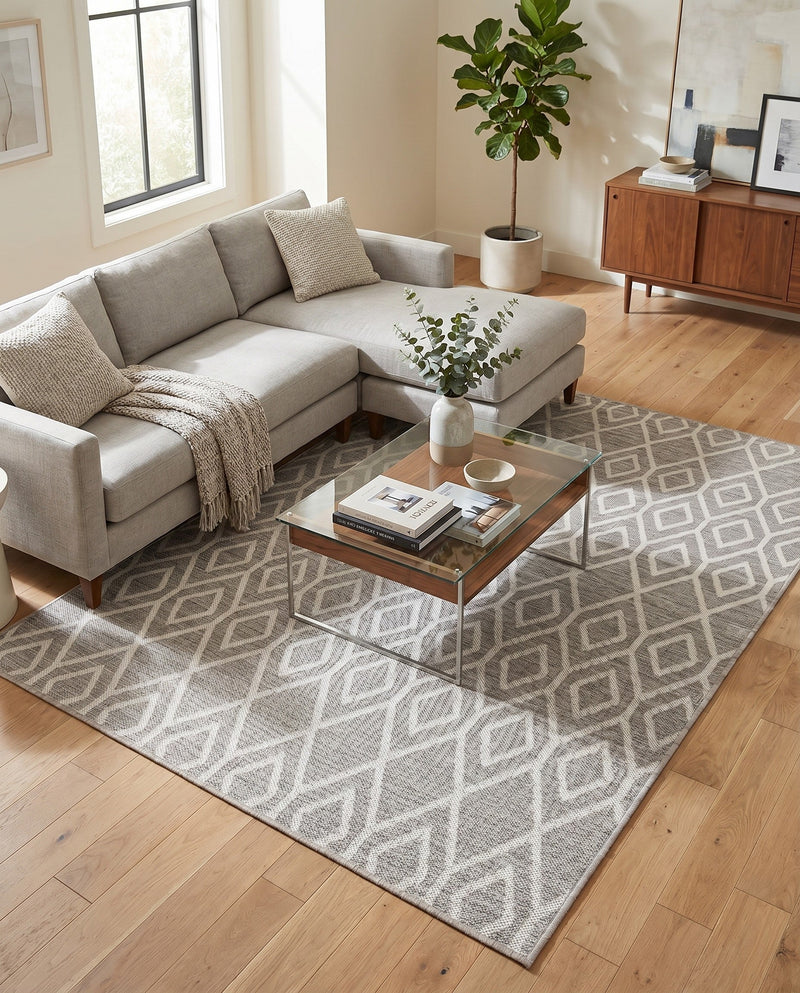 Urban Oasis Rugs Collection Area Rug -  Boulevard (Gray Cream) Rectangle Gray Cream  lifestyle 14