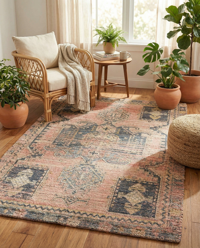 Savannah Threads Collection Area Rug -  Sonoran Rectangle Antique Red  lifestyle 7