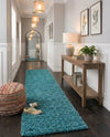 Plush Oasis Collection Area Rug - Serenity (Deep Aqua Blue) Runner Deep Aqua Blue  lifestyle 66
