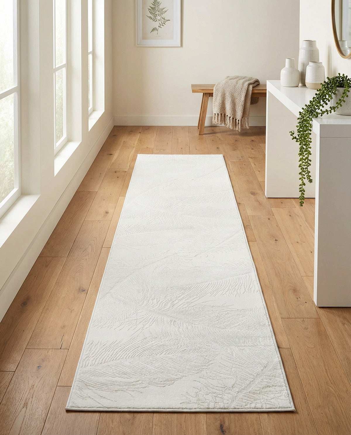 Bloomsbury Elegance Collection Area Rug -  Westminster Runner Ivory  lifestyle 134