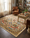 Tabriz Tapestry Collection Area Rug - Sahand (Cream) Square Cream  lifestyle 52
