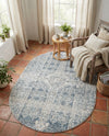 Coastal Haven Collection Area Rug -  Shoreline Oval Gray  lifestyle 60