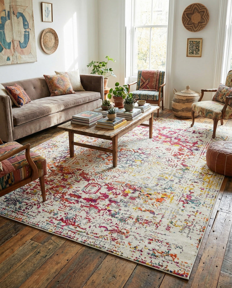 Georgetown Rugs Collection Area Rug - Dupont (Light Multi) Rectangle Light Multi  lifestyle 7