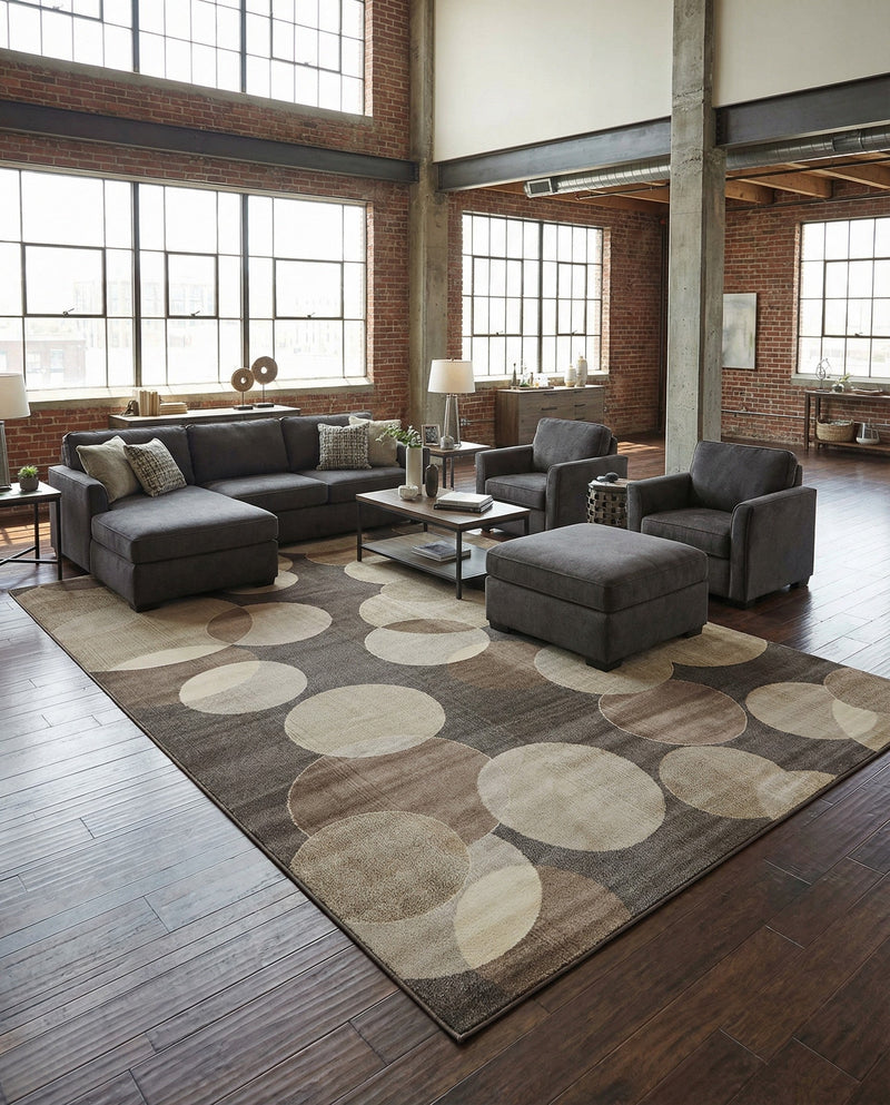 Chromatic Oasis Collection Area Rug -  Zephyr Rectangle Gray  lifestyle 52