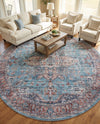 Zahara Oasis Collection Area Rug -  Casablanca Round Blue  lifestyle 59