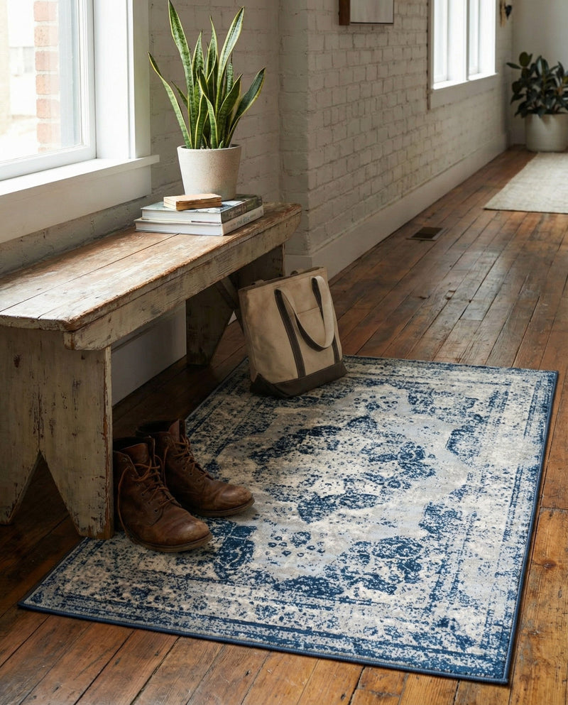 Riviera Elegance Collection Area Rug -  Menton (Blue) Rectangle Blue  lifestyle 20