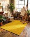 Plush Oasis Collection Area Rug - Serenity (Tuscan Sun Yellow) Rectangle Tuscan Sun Yellow  lifestyle 23