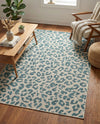 Savannah Escape Collection Area Rug -  Amazon (Teal) Rectangle Teal  lifestyle 6