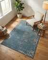 Riviera Elegance Collection Area Rug - Antibes (Blue) Rectangle Blue  lifestyle 15