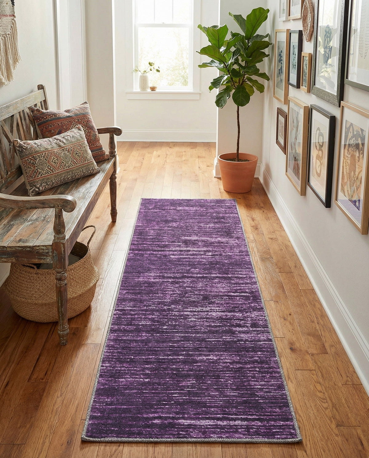 Sahara Essence Collection Area Rug - Oasis (Purple) Runner Purple  lifestyle 68