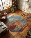 Arcadia Rugs Collection Area Rug -  Avalon Octagon Multi  lifestyle 78