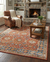 Patio Heritage Collection Area Rug -  Eden Rectangle Antique Red  lifestyle 28