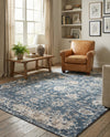 Cascade Range Collection Area Rug -  Shasta (Blue) Rectangle Blue  lifestyle 14