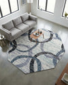 Santa Fe Trails Collection Area Rug -  Taos Octagon Ivory  lifestyle 55