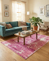 Metro Heights Collection Area Rug -  Madison Rectangle Pink  lifestyle 42