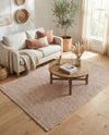 Coastal Haven Striped Jute Collection Area Rug - Marina Rectangle Pink and Gray  lifestyle 21