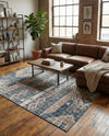 Cascade Range Collection Area Rug - Hood (Navy Blue) Rectangle Navy Blue  lifestyle 25