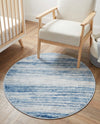 Zagros Shades Collection Area Rug -  Sepidan Round Blue Ivory  lifestyle 38