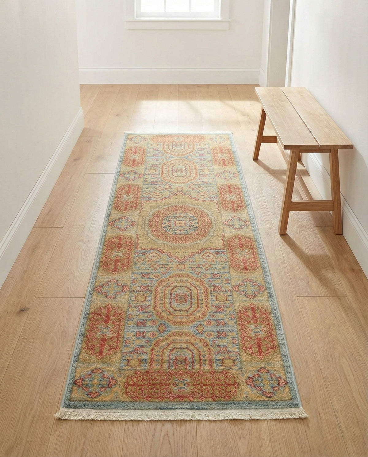 Ottoman Elegance Collection Area Rug -  Ephesus Runner Light Blue  lifestyle 106