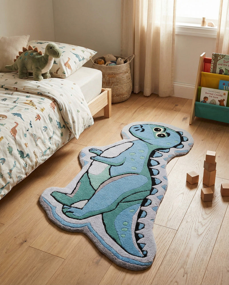 Whimsy Wonders Wool Collection Area Rug -  Grove Rectangle Blue  lifestyle 5