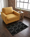 Trellis Mosaic Collection Area Rug - Arborville (Black) Rectangle Black  lifestyle 25