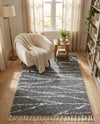 Tranquil Tides Shag Collection Area Rug -  Frost Rectangle Gray  lifestyle 35