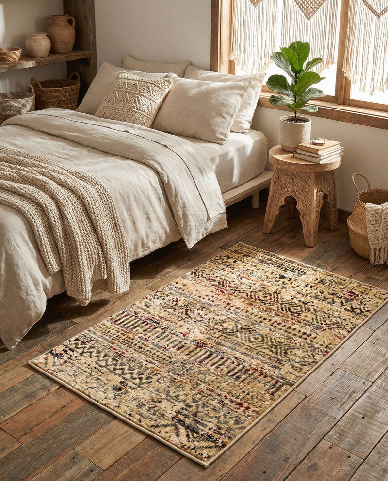 Neptune Elegance Collection Area Rug -  Nereid Rectangle Beige  lifestyle 69