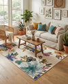 Meadow Breeze Collection Area Rug - Wildflower Rectangle Ivory  lifestyle 15