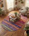 Sahara Essence Collection Area Rug - Oasis (Multi) Oval Multi  lifestyle 41