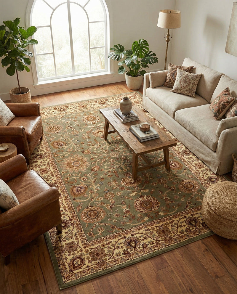 Jaipur Elegance Collection Area Rug -  City Rectangle Light Green  lifestyle 5