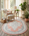Beverly Grove Collection Area Rug -  Fairfax (Rose) Oval Rose  lifestyle 59