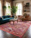 Caribbean Breeze Collection Area Rug -  Lucia Rectangle Pink  lifestyle 41